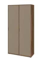 KSR6-81 P skříň šatní, 2x výsuvné ramínko, 2053x1022x400 mm, provedení pravé, dub halifax cínový/lat